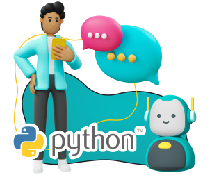 Умный чат-бот на Python - КИБЕРшкола программирования для детей, компьютерные курсы для школьников, начинающих и подростков - KIBERone г. Голицино
